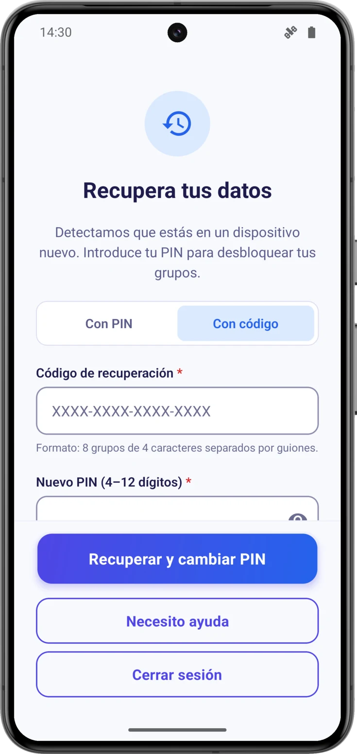 Con código