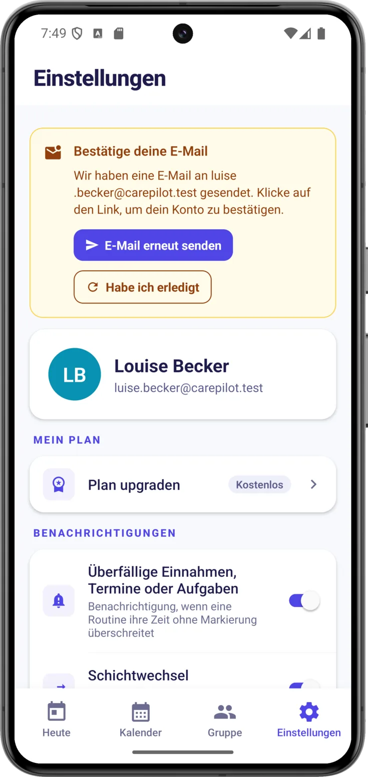 Bestätige deine E-Mail