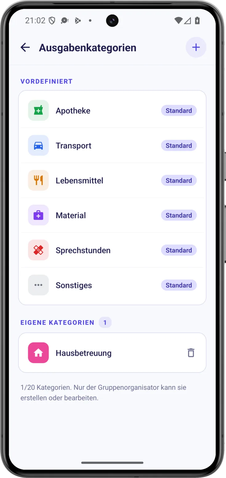 Ausgabenkategorien