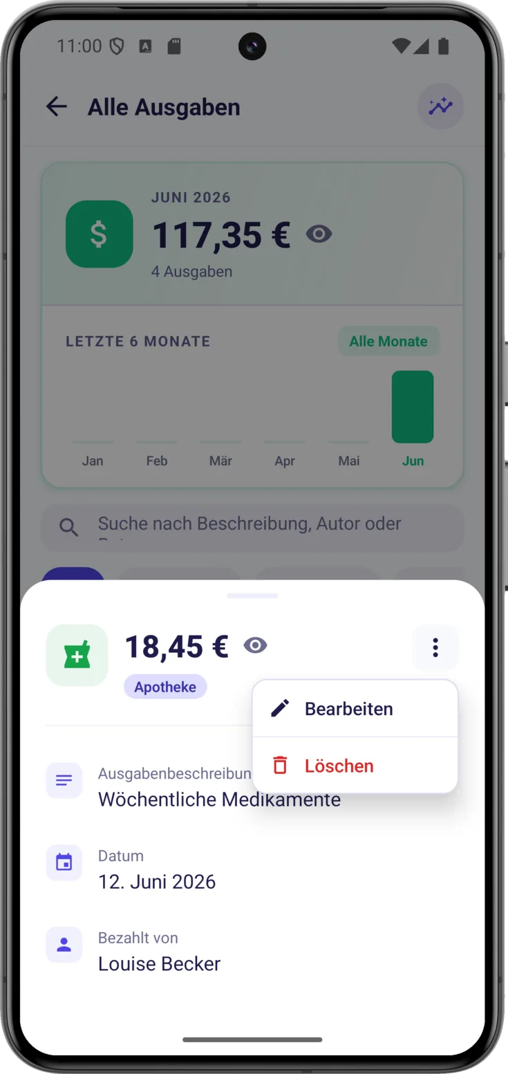 Menü der Ausgabe
