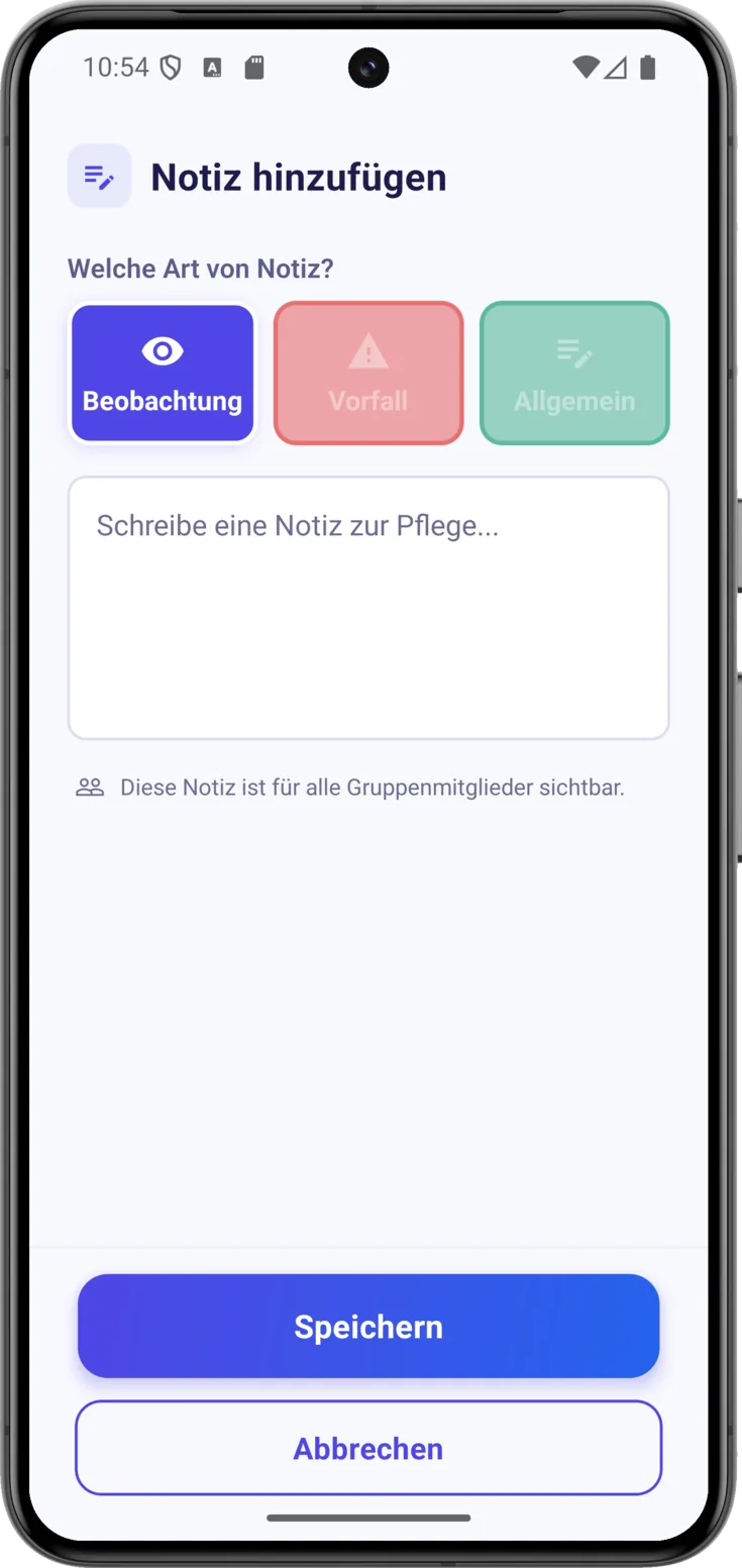 Welche Art von Notiz?