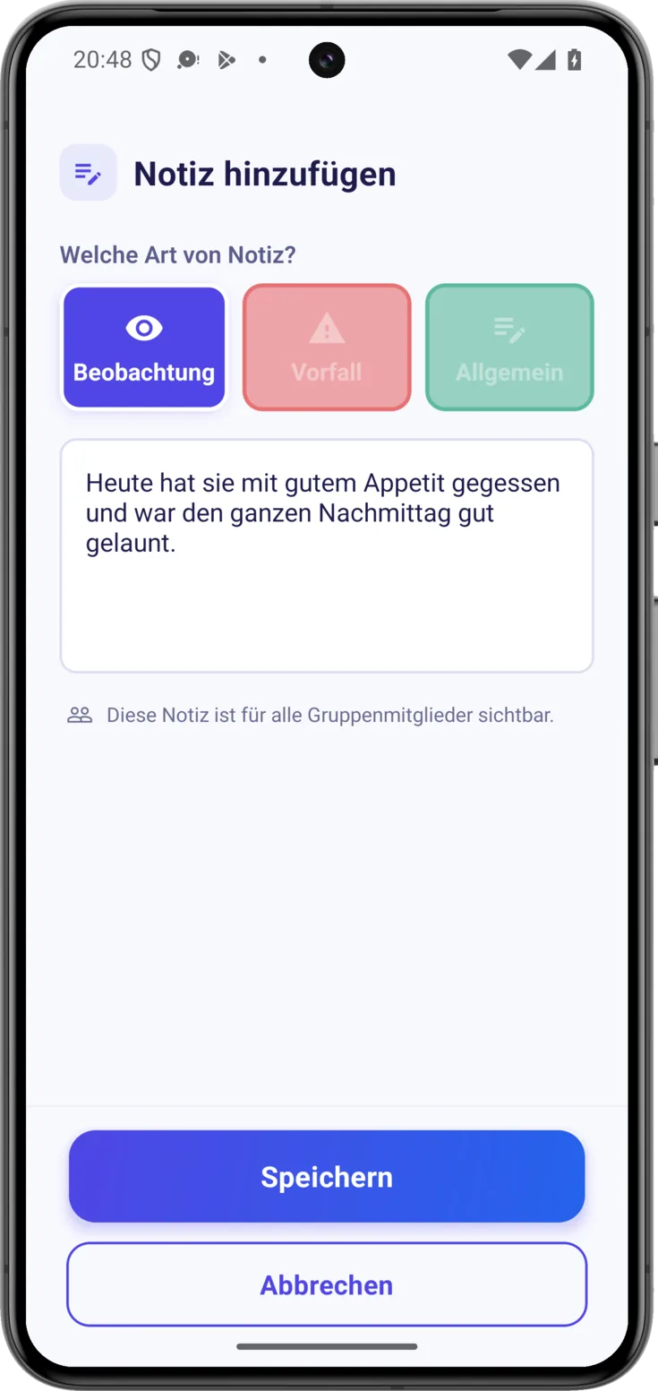 Notiz schreiben