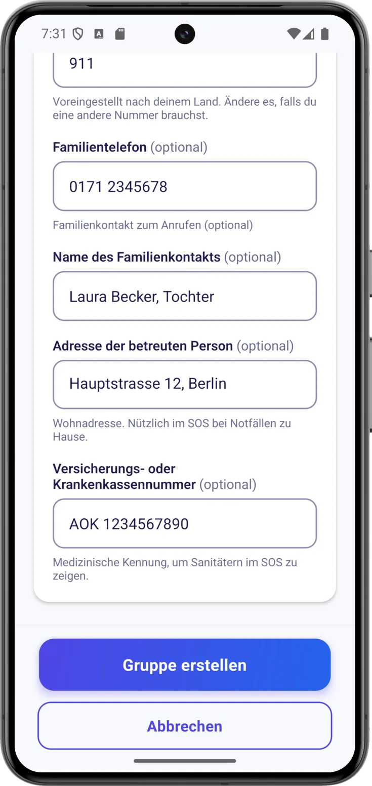 Button Gruppe erstellen