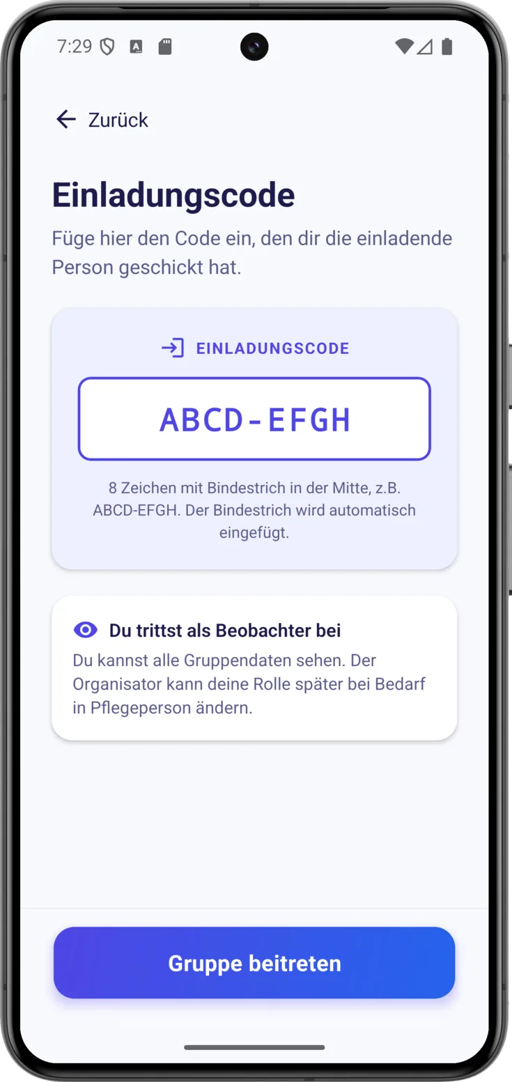 Einladungscode