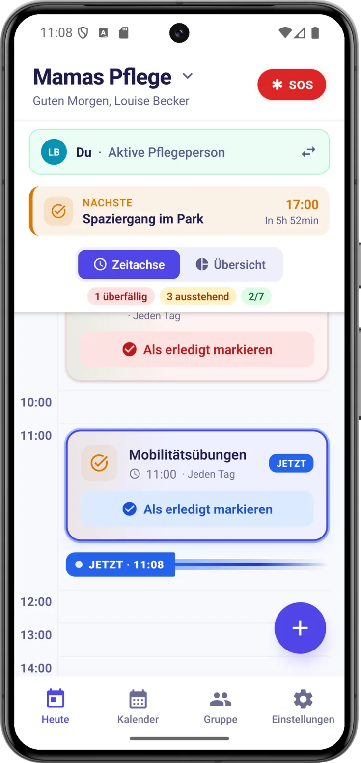 SOS-Button in Heute