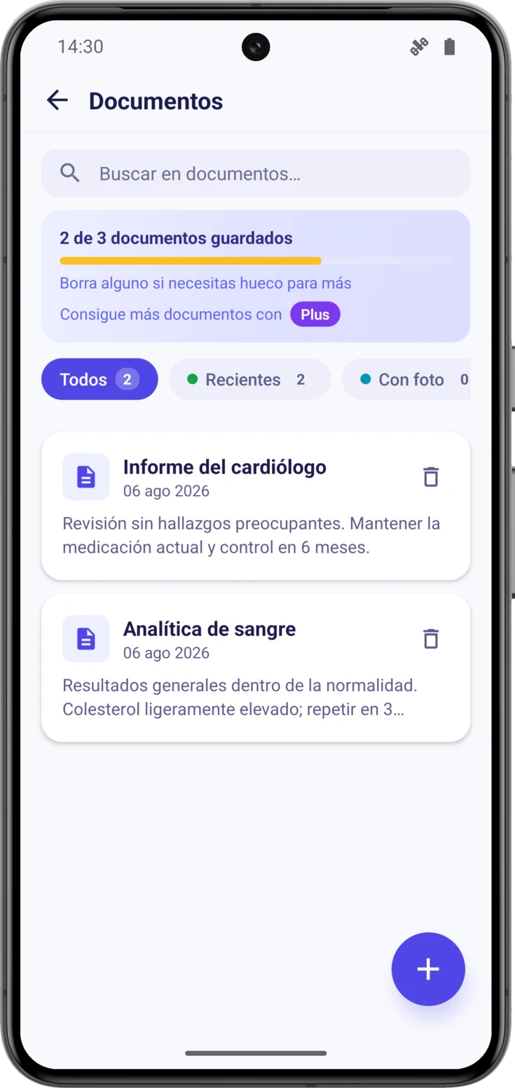 Lista de documentos