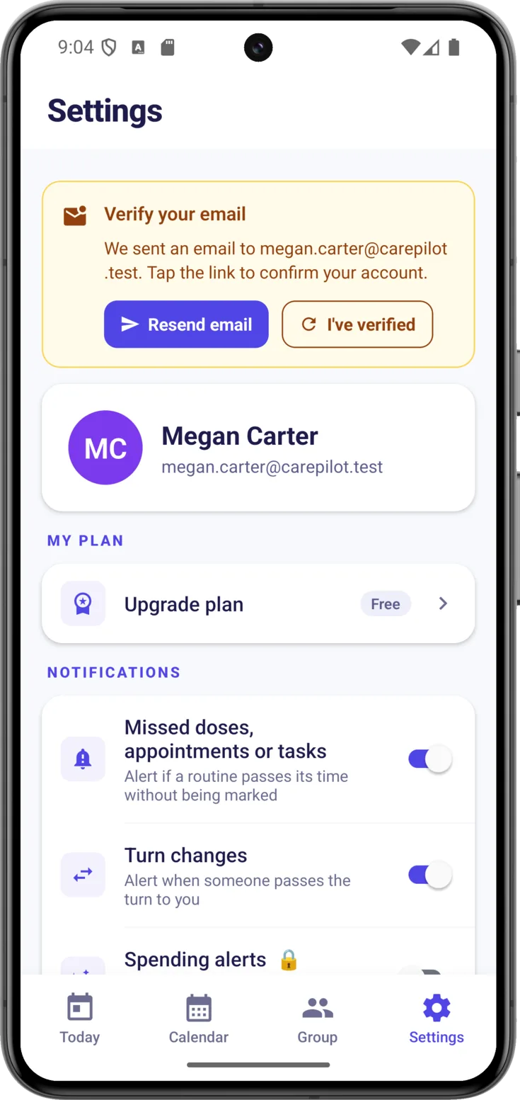 Verify your email
