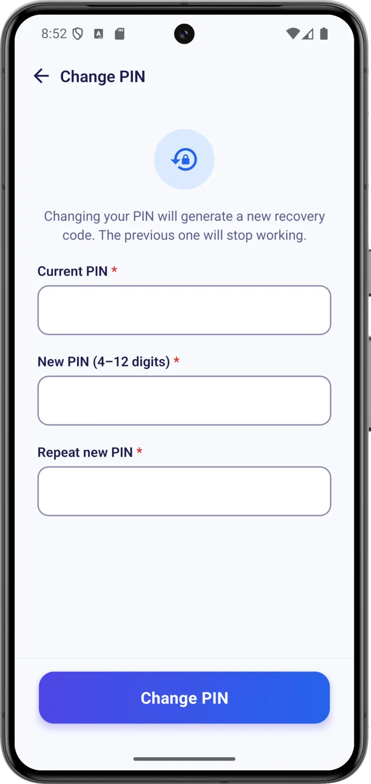 Change PIN