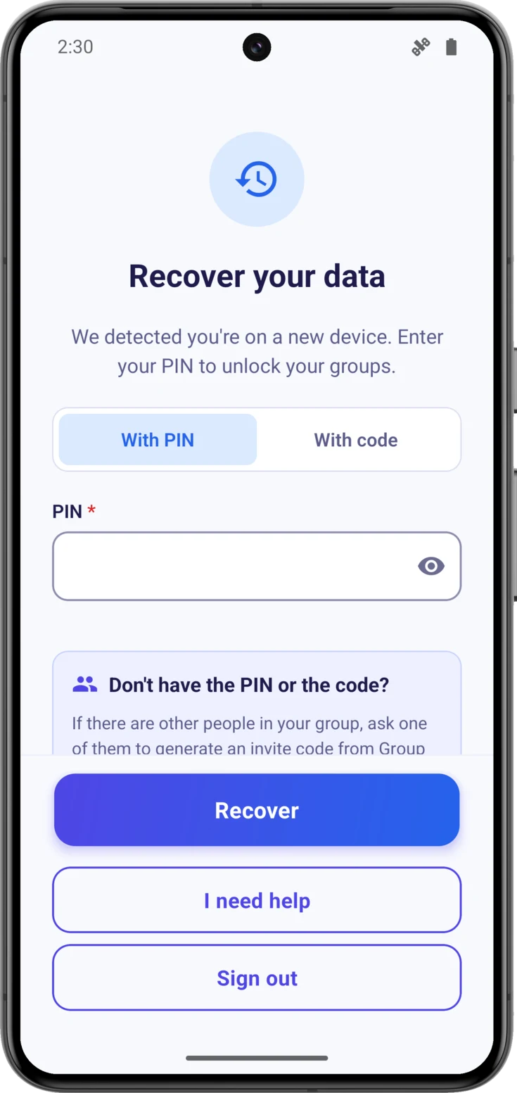 With PIN