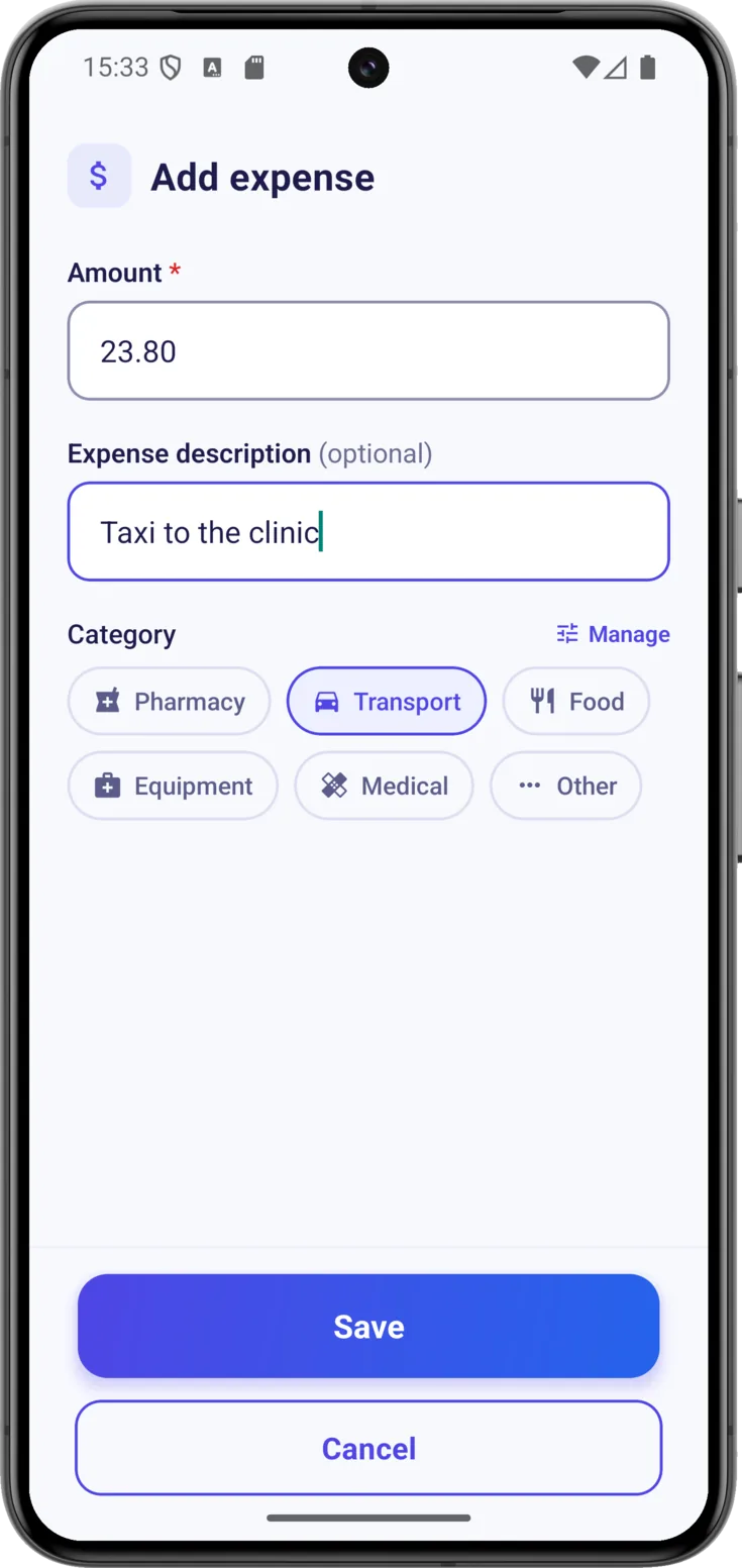 Add expense