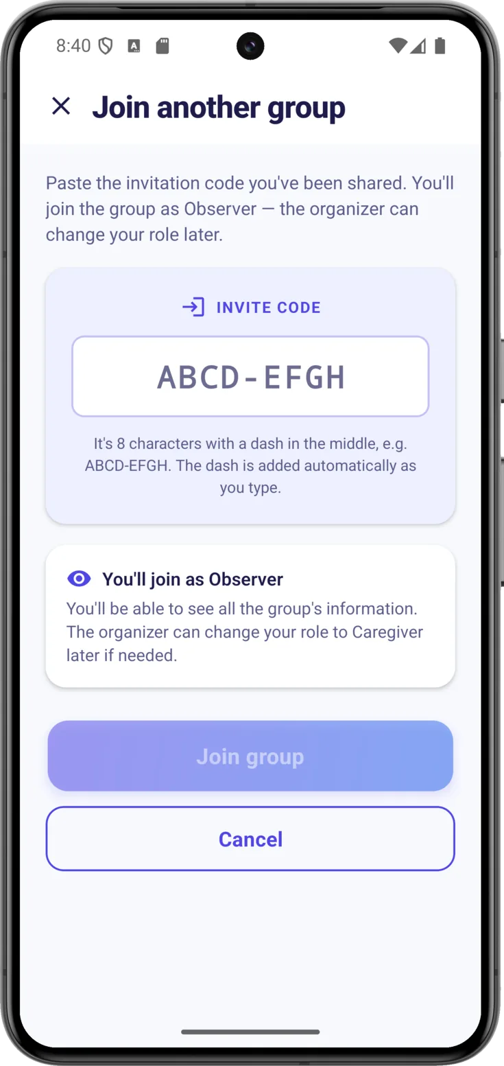 Join another group
