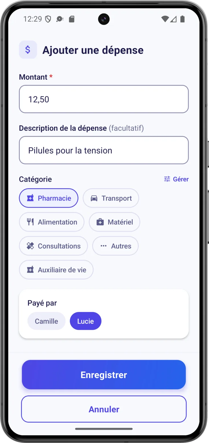 Ajouter une dépense