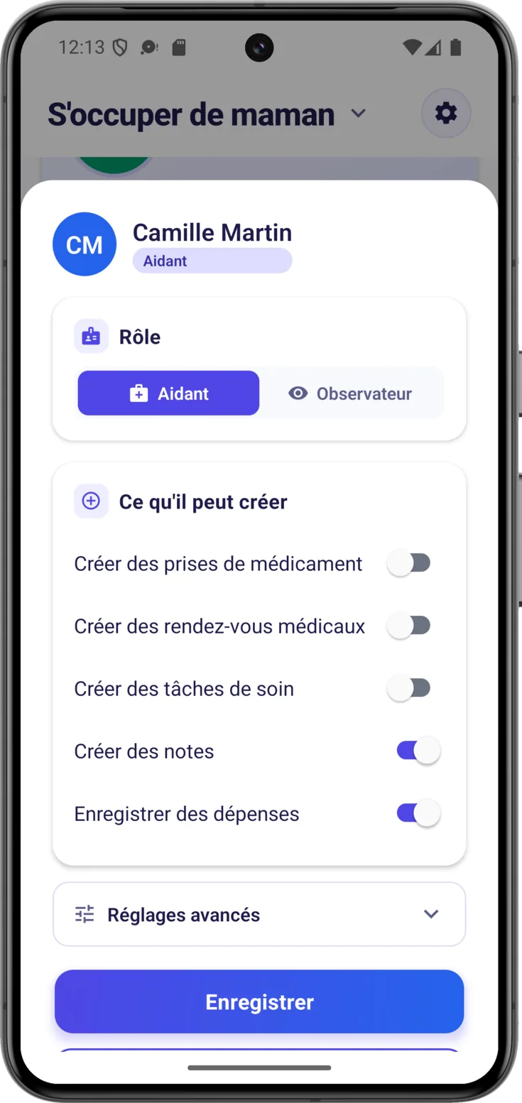 Sélecteur de rôle