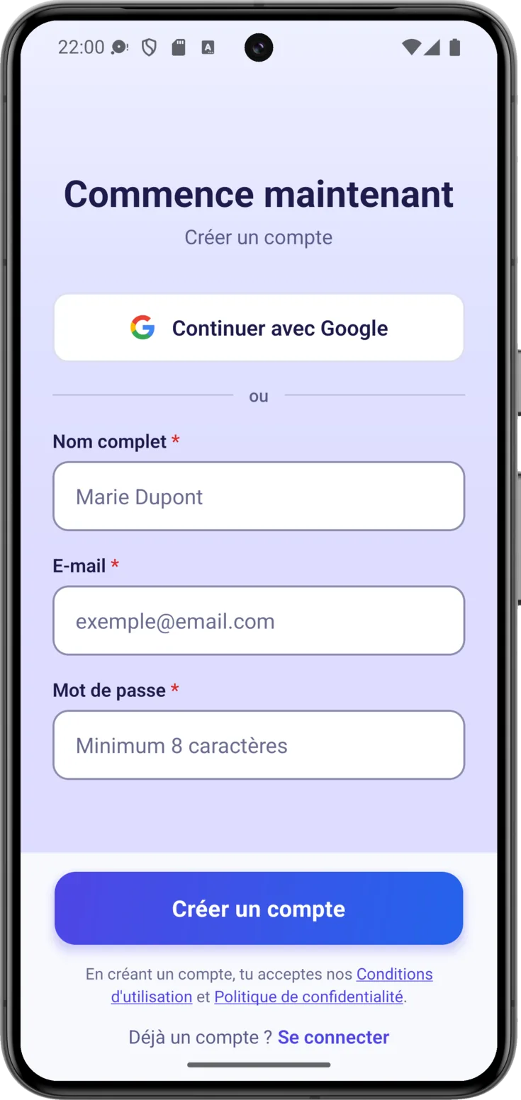 Créer un compte