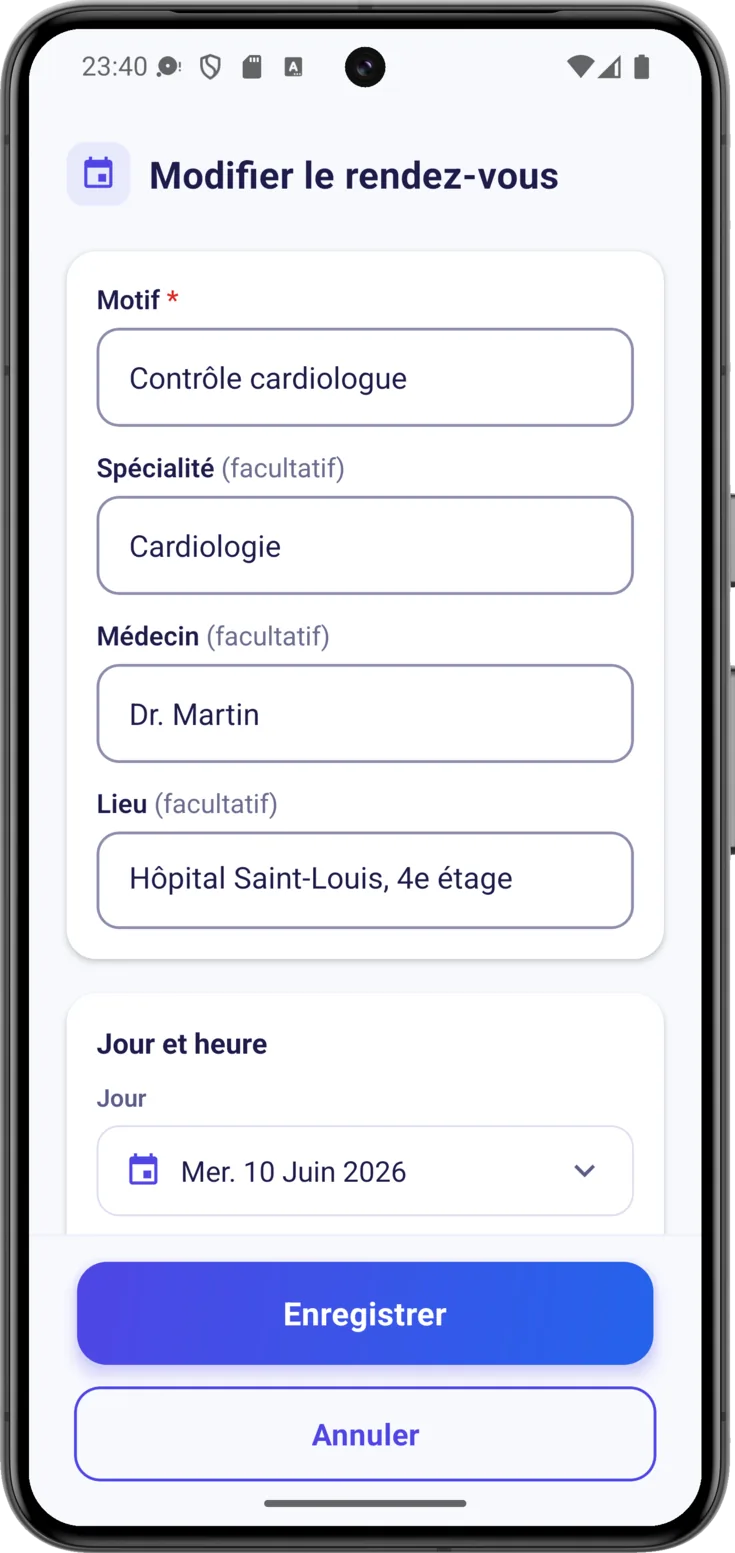 Nouveau rendez-vous