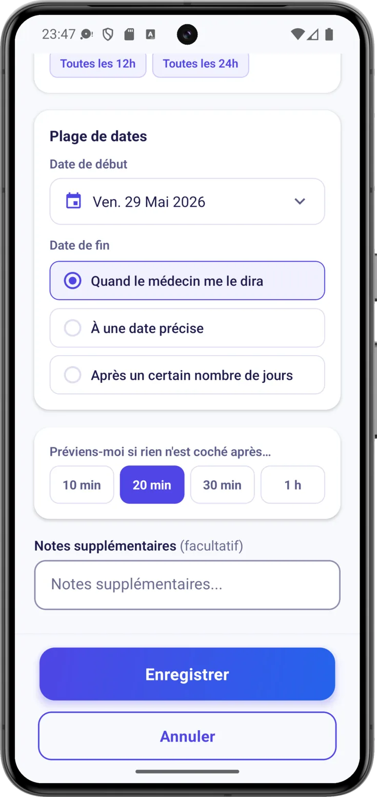 Enregistrer la tâche