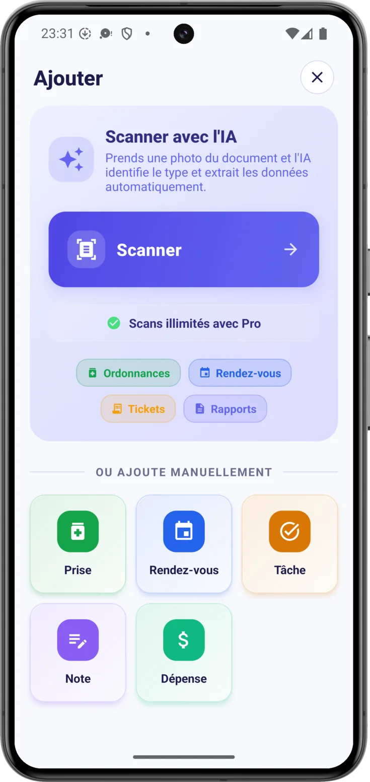 Bouton Scanner