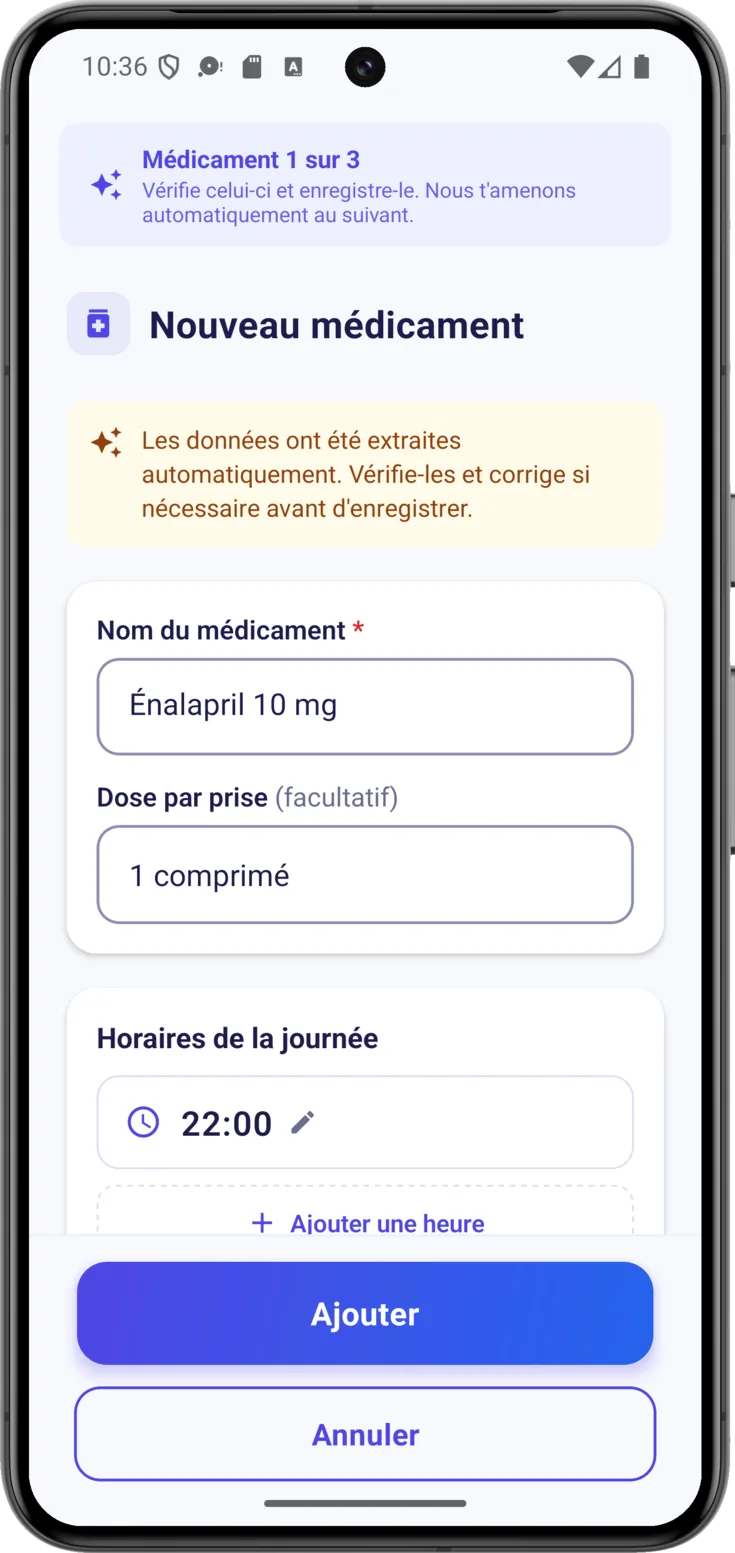 Données extraites