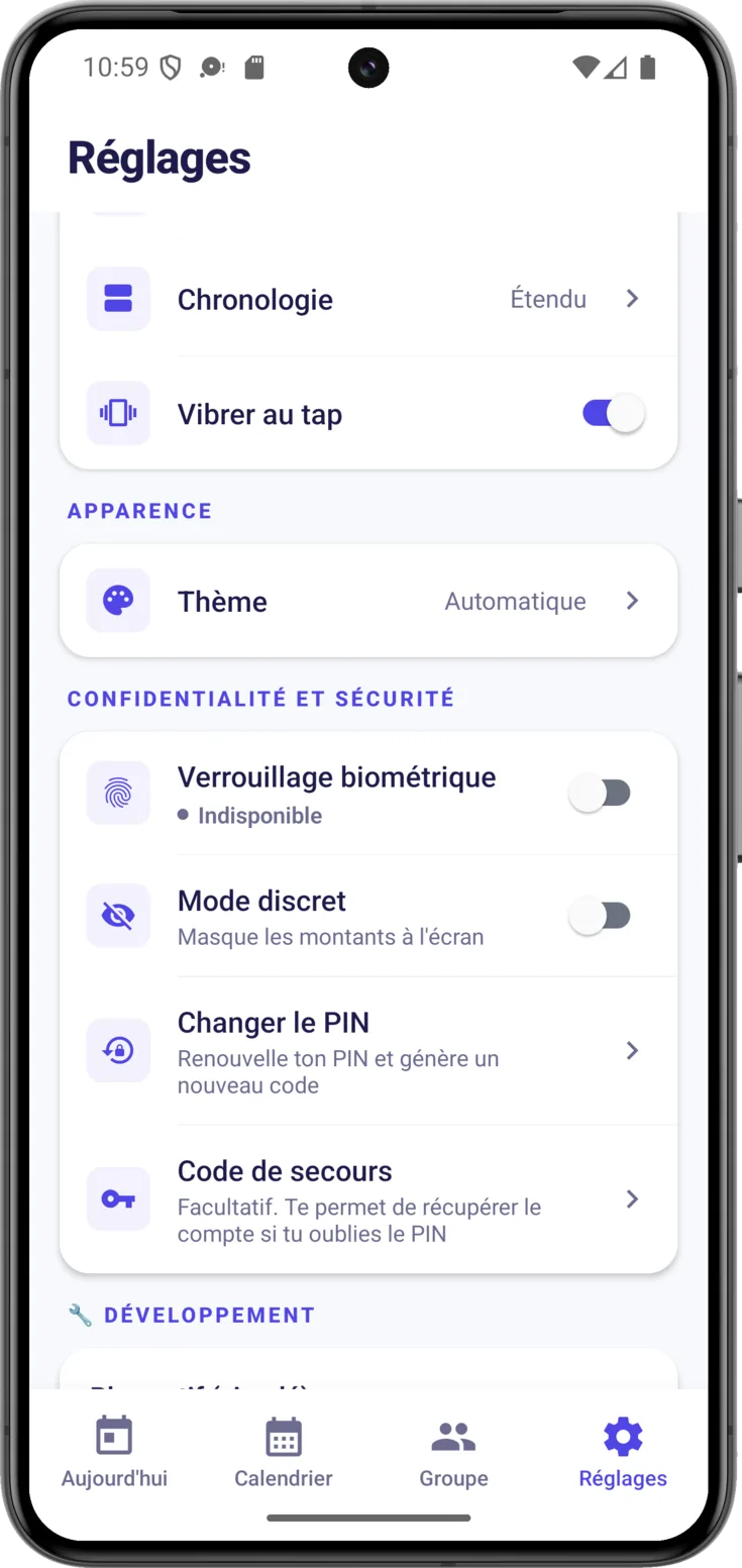 Confidentialité et sécurité