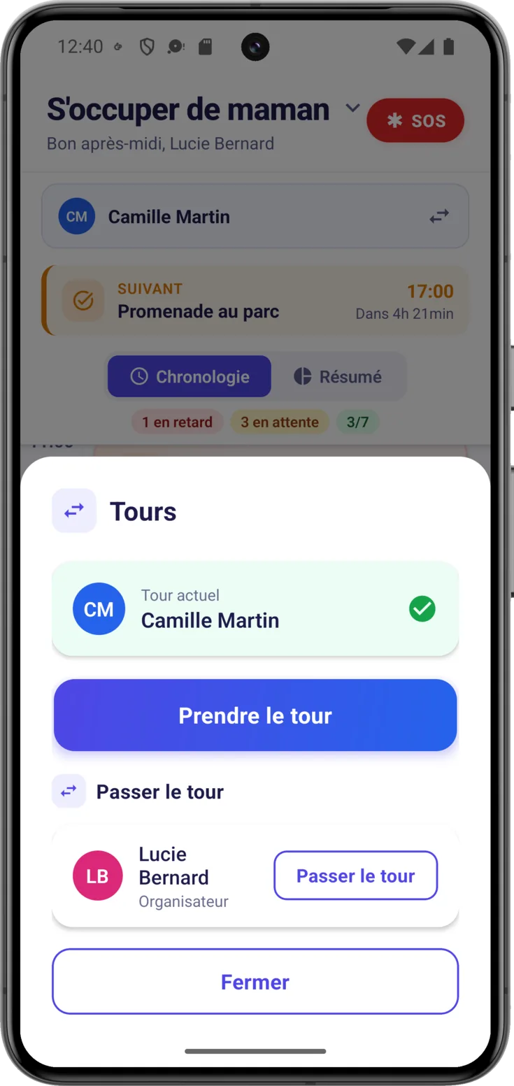 Gestion des tours