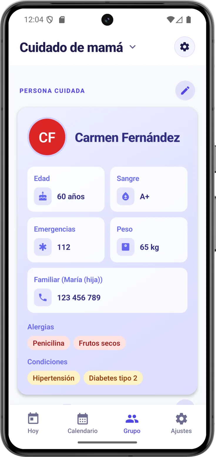 Persona cuidada