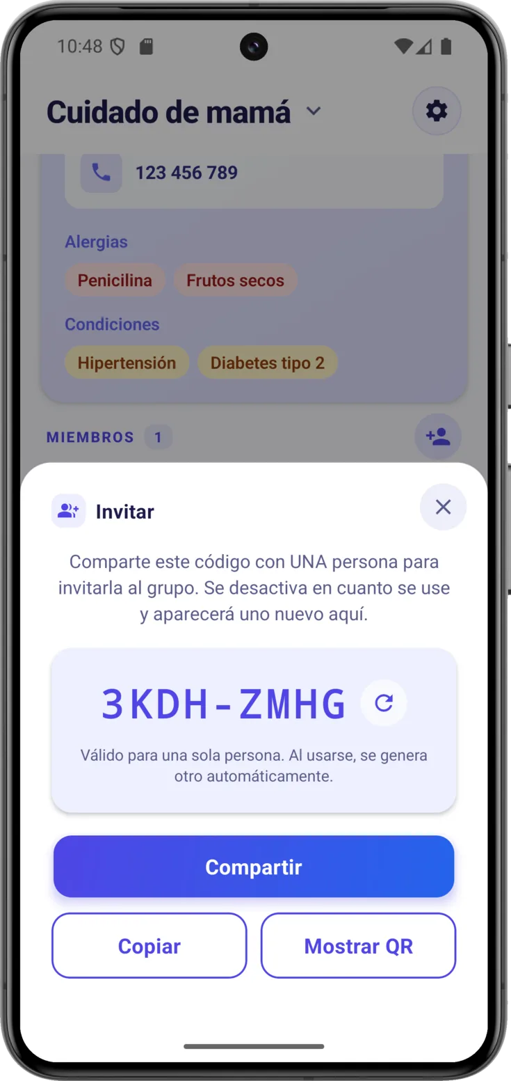 Botón Invitar
