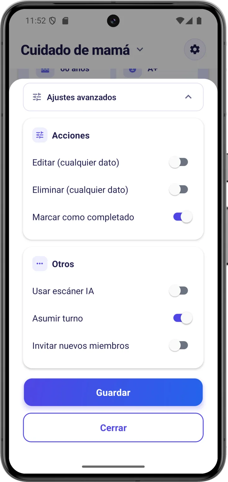 Acciones y Otros