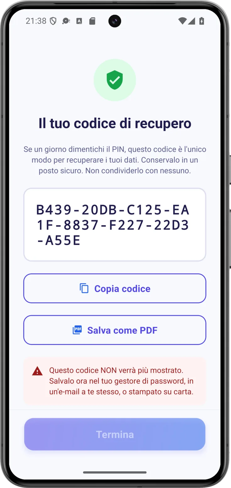 Codice di backup
