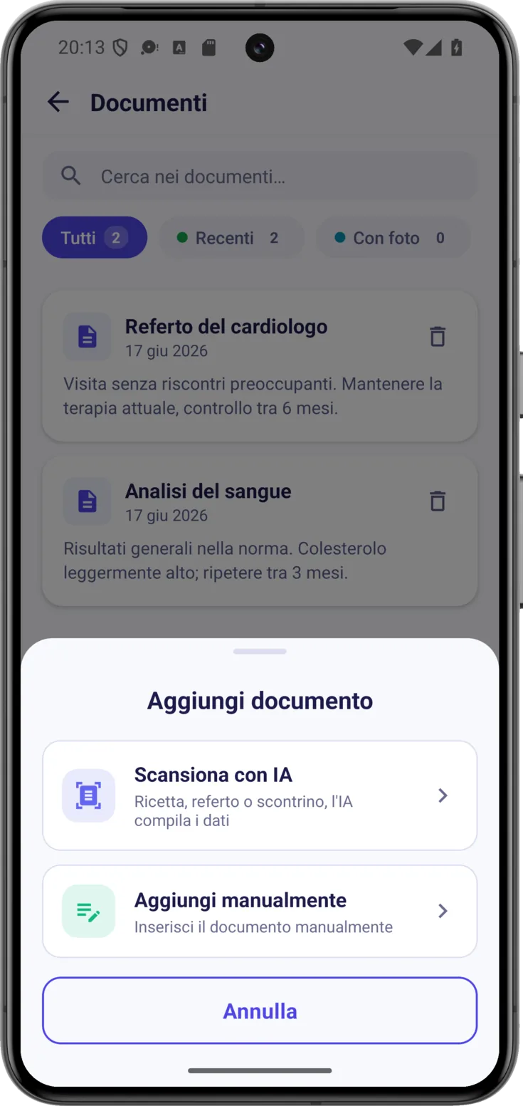 Scansiona con IA
