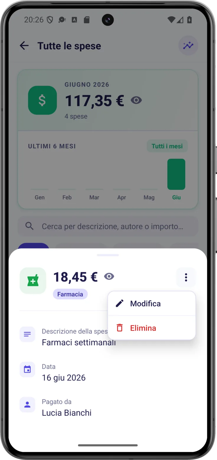 Menu della spesa