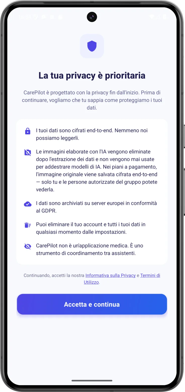 La tua privacy è prioritaria