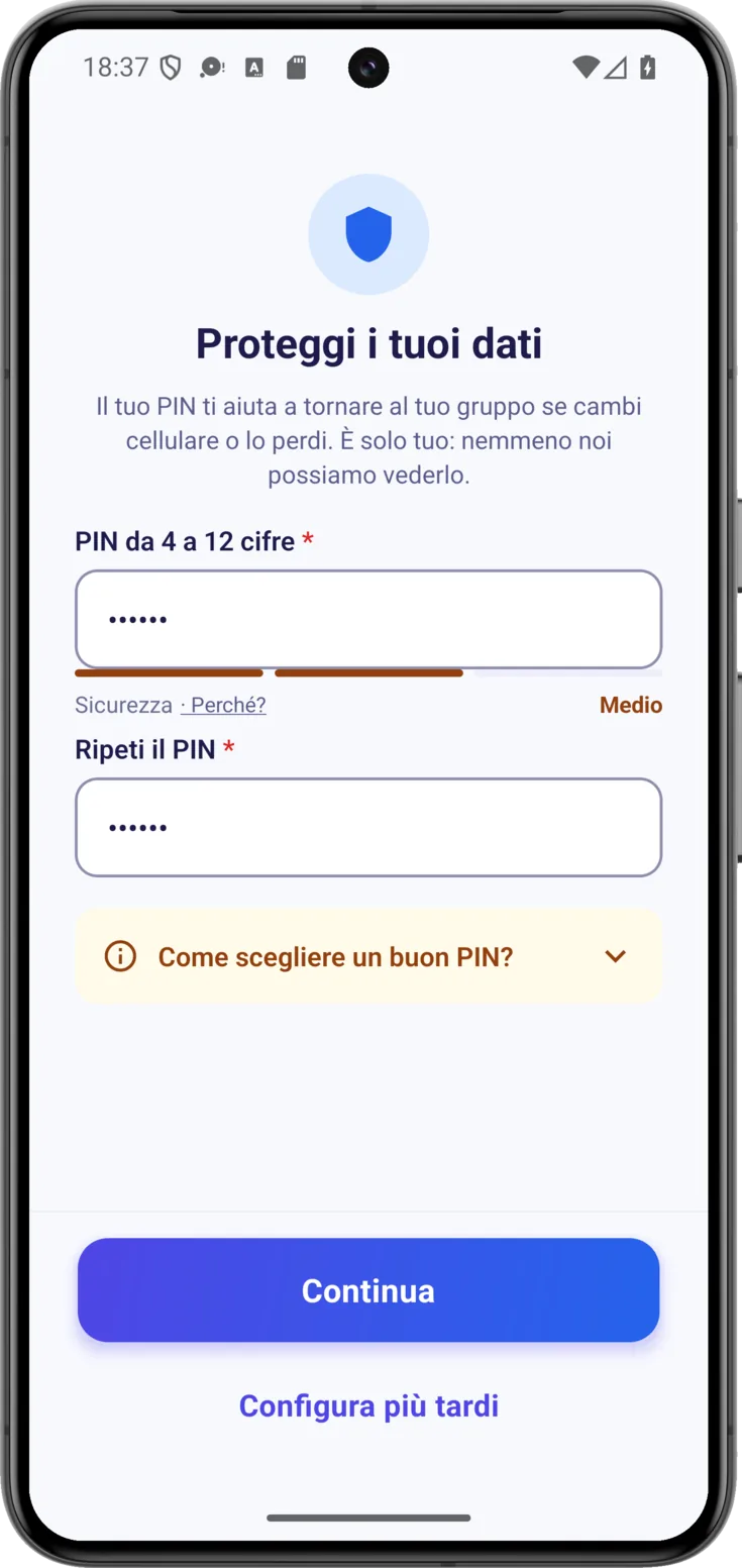 Ripeti il PIN
