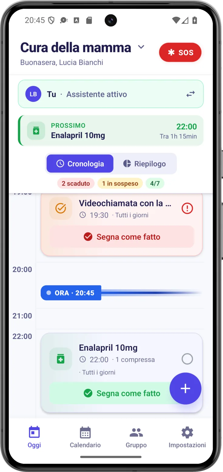 Pulsante SOS in Oggi