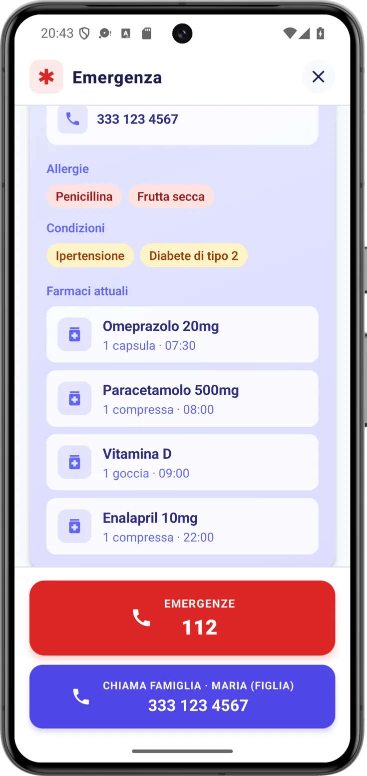 Pulsante Emergenze