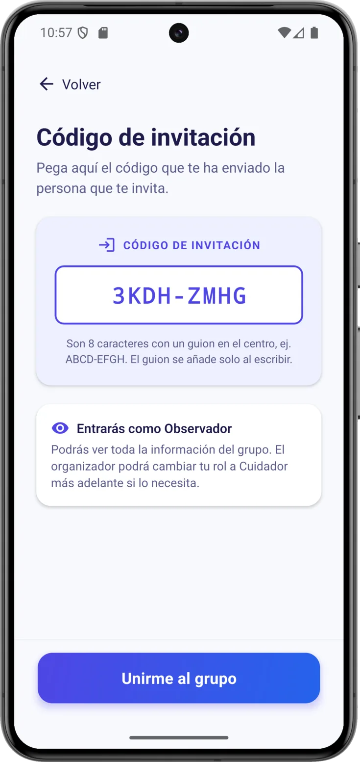 Código de invitación