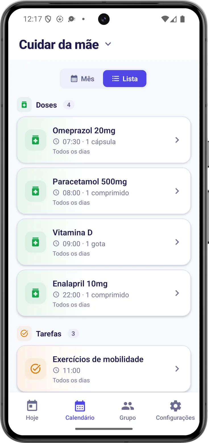 Vista de lista