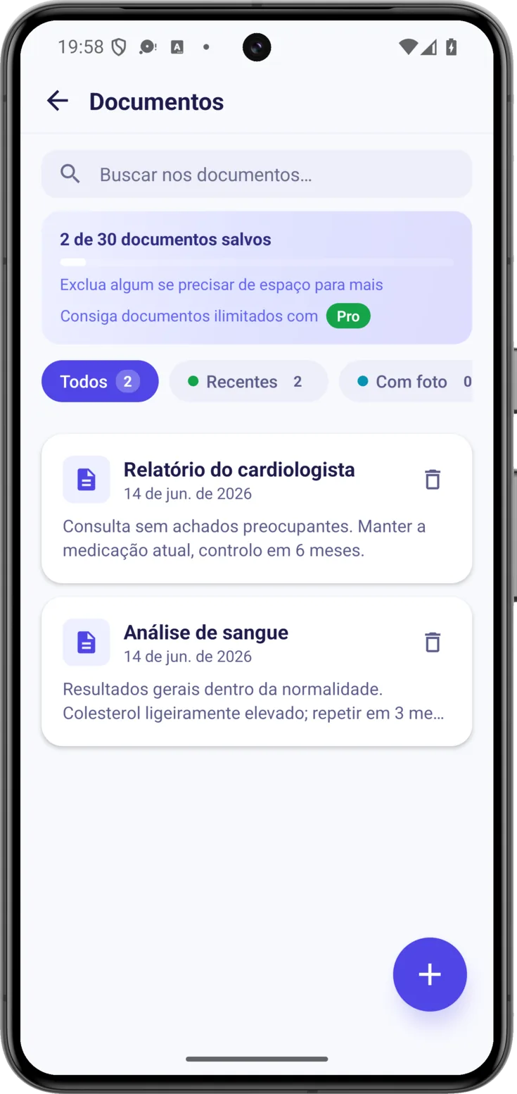Lista de documentos