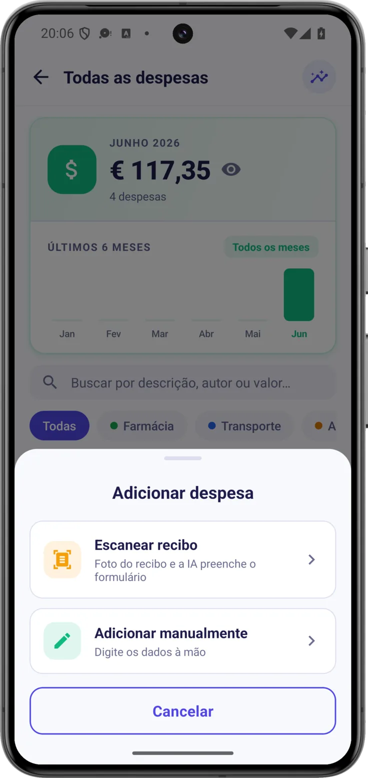 Botão +