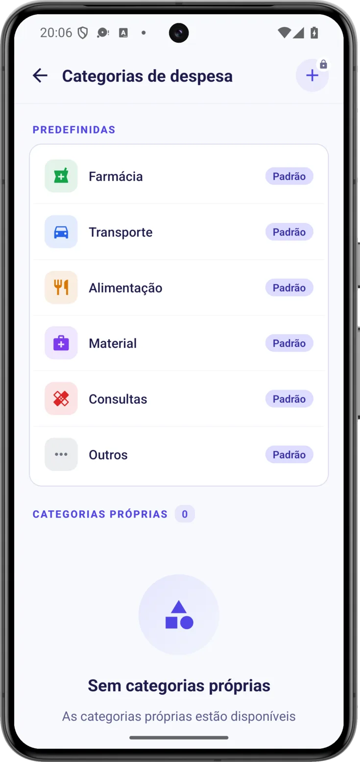 Categorias de despesa