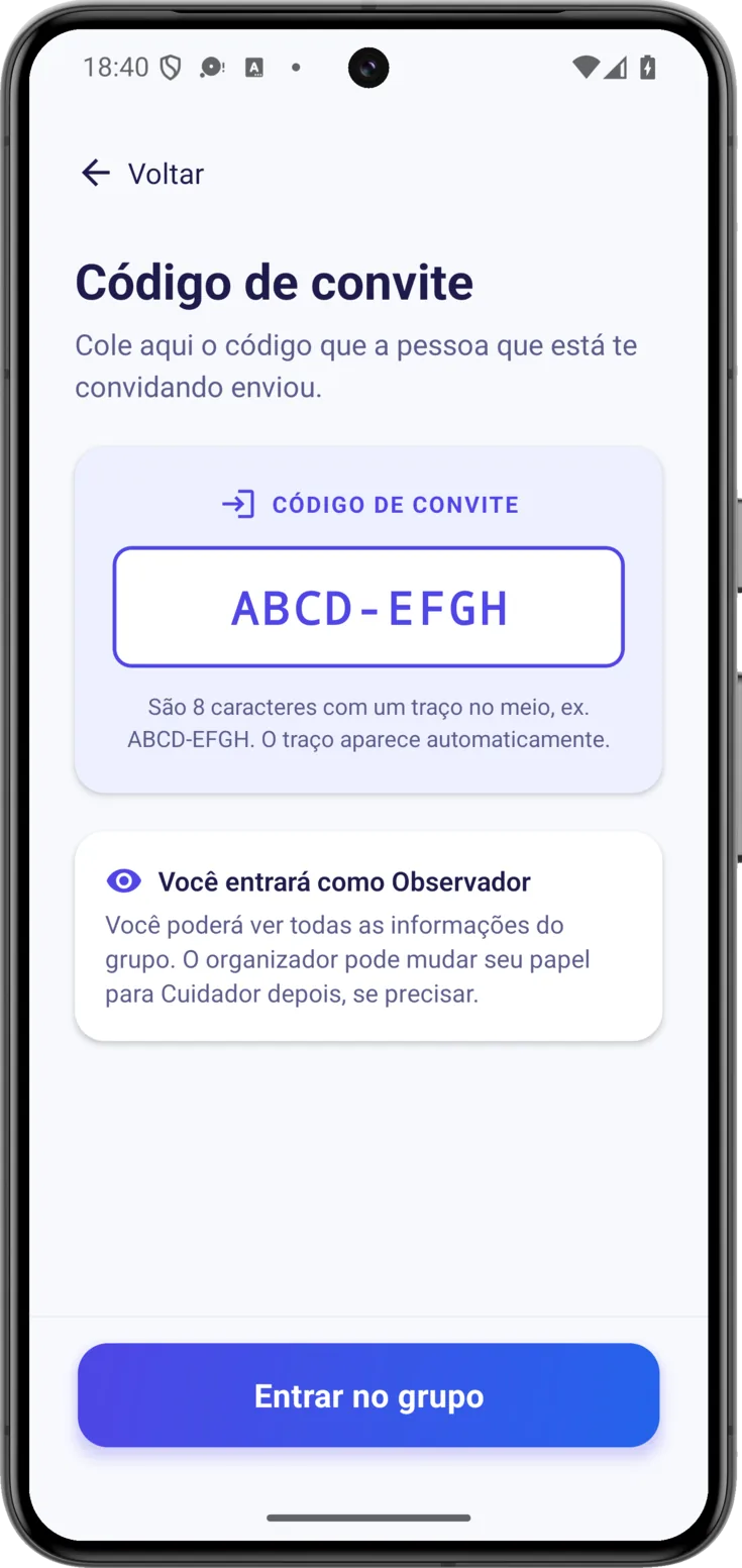 Código de convite