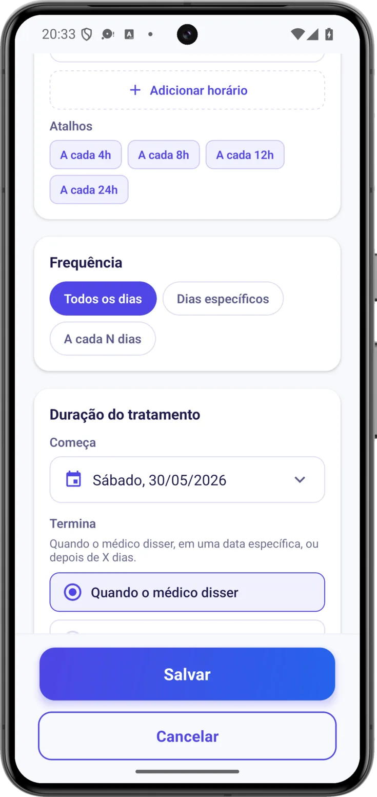 Horários do dia