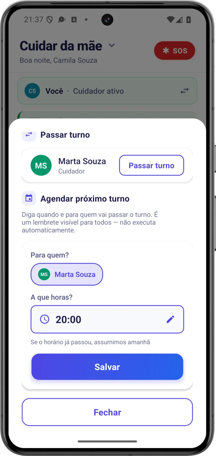 Agendar próximo turno