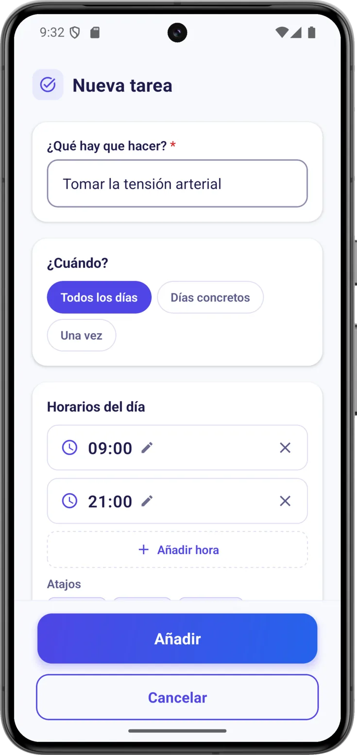 Nueva tarea