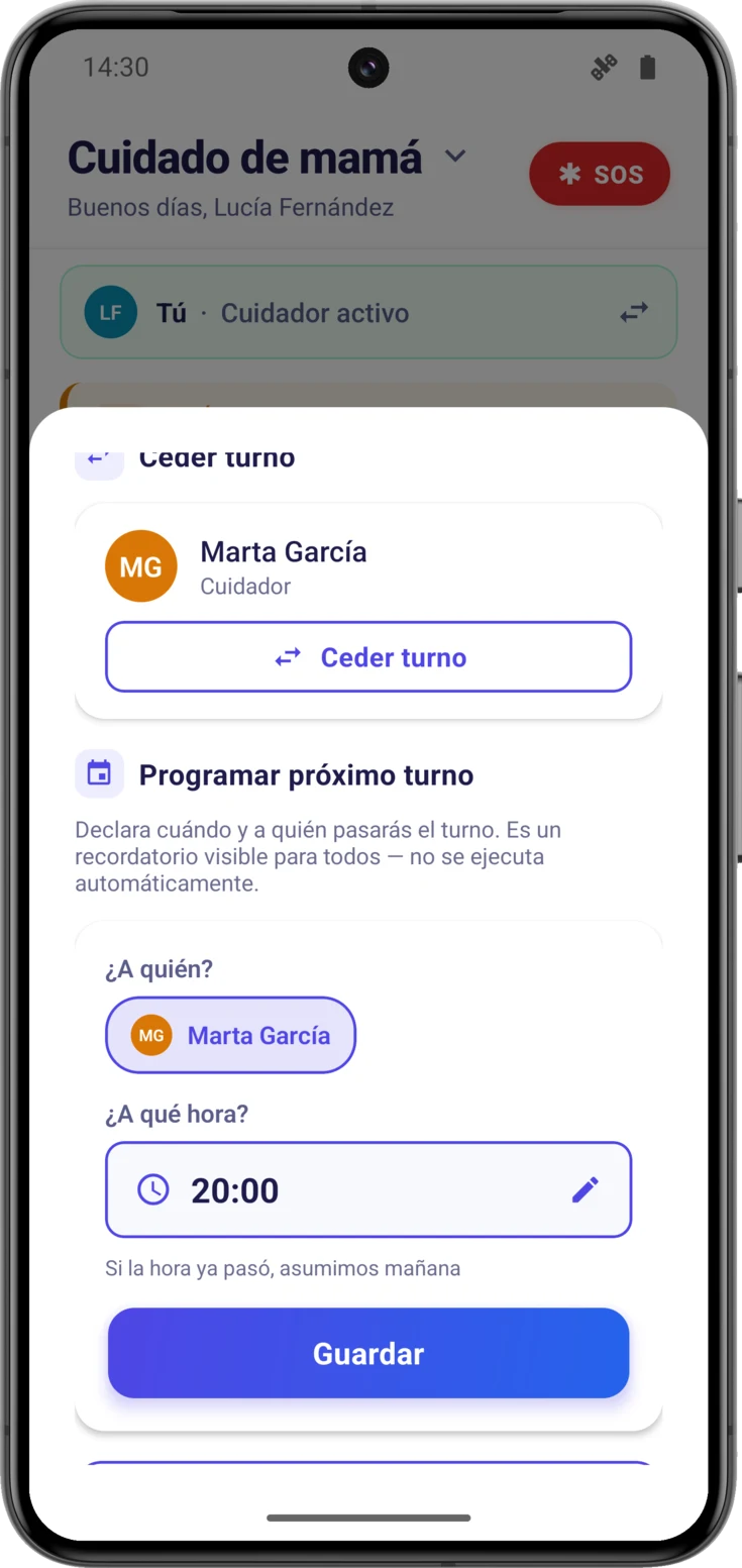 Programar próximo turno